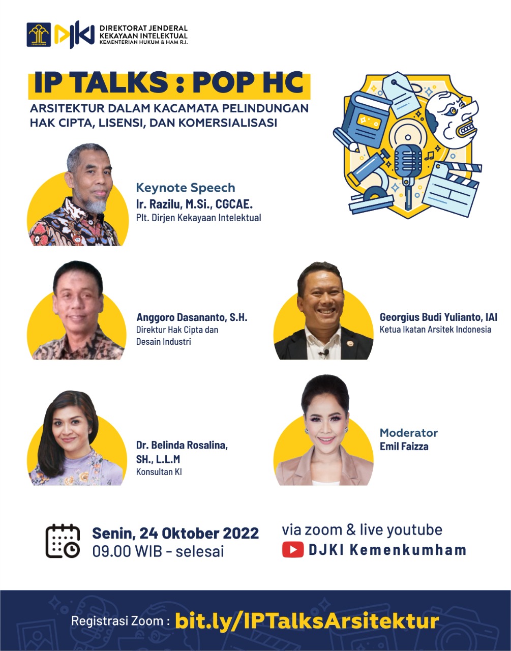 IP Talks : POP HC - Arsitektur dalam Kacamata Pelindungan Hak Cipta, Lisensi, dan Komersialisasi